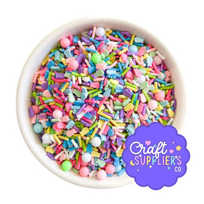 Easter Peeps Polymer Clay Sprinkles Acrylic Beads Pastel Craft Embellishments