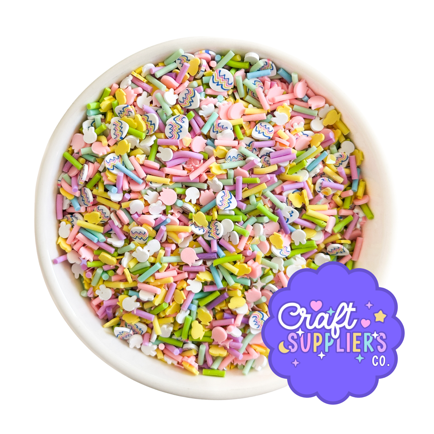 Pastel Easter Polymer Clay Sprinkle Mix | Bunny Egg Chick Sprinkles