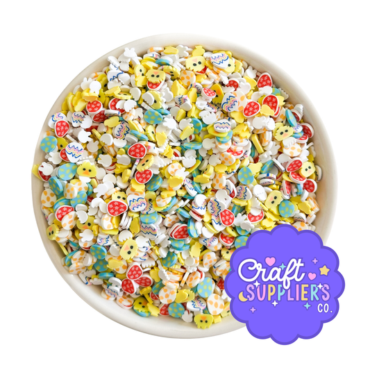 Easter Chick Egg Bunny Polymer Clay Sprinkles Spring Craft Embellishments