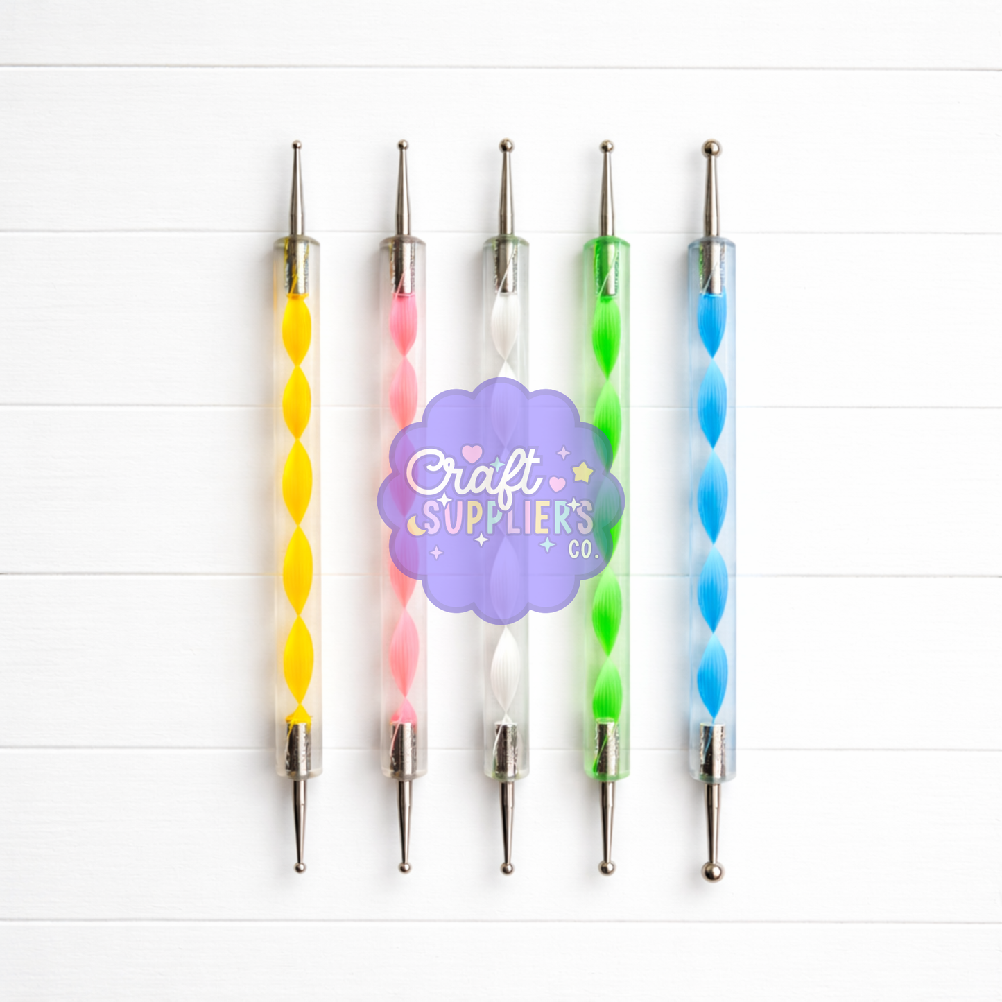 Nail Art Dotting Pen Set Double End Rhinestone Picker Tools Five Piece