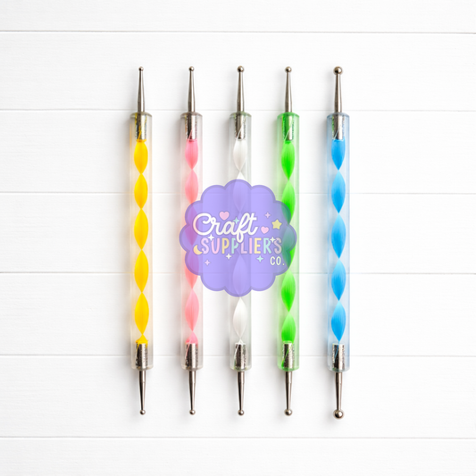 Nail Art Dotting Pen Set Double End Rhinestone Picker Tools Five Piece