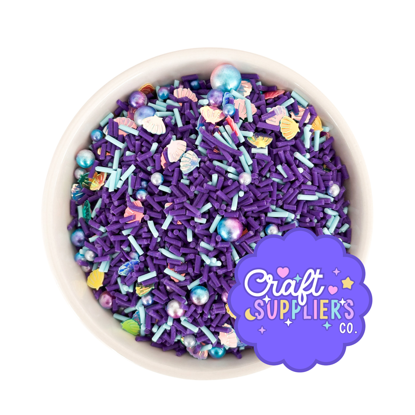 Mermaid Polymer Clay Sprinkle Mix, Fake Sprinkles for Crafts