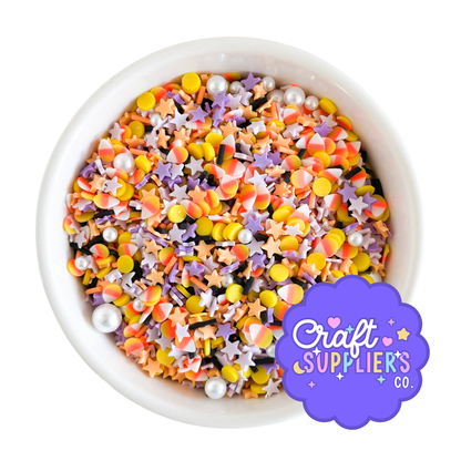 Candy Corn Sprinkles Mix Clay Pastel Halloween Slime Decoden