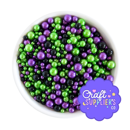 Acrylic Halloween Bead Mix Witches Brew Fake Bake Craft Embellishments
