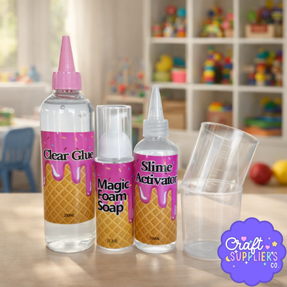 Ice Cream Slime Kit for Kids, DIY Sensory Toy