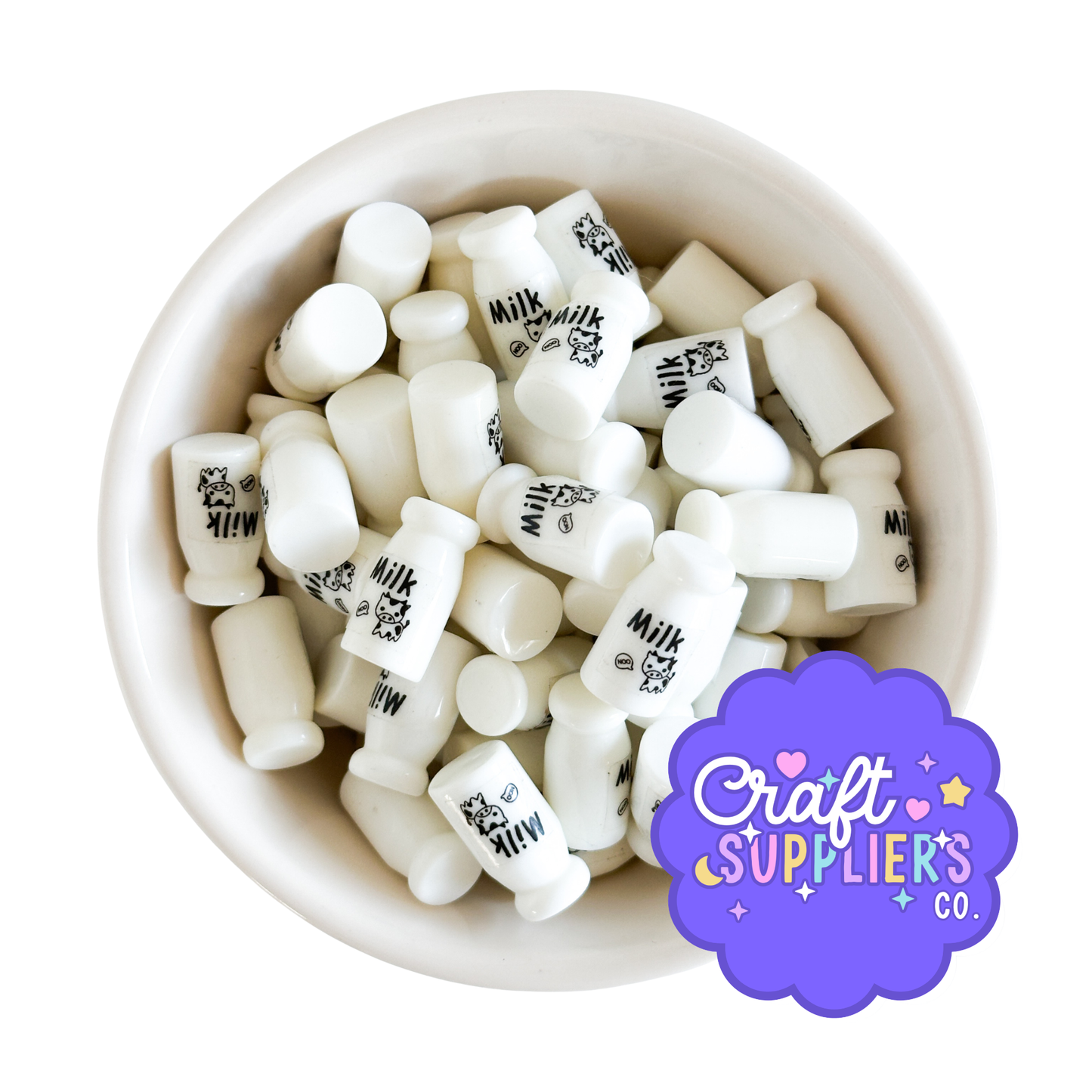 Mini Milk Bottle Resin Charms – Cute 3D Kawaii Milk Bottles for Crafts & Decorations