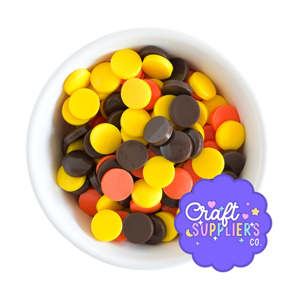 Resin Candy Disc Mix Flatback Cabochons | 14mm Fake Candy Embellishments