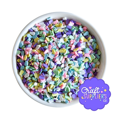 Pastel Bunny Clay Sprinkles Easter Mix Decoden Slime Fake Bake