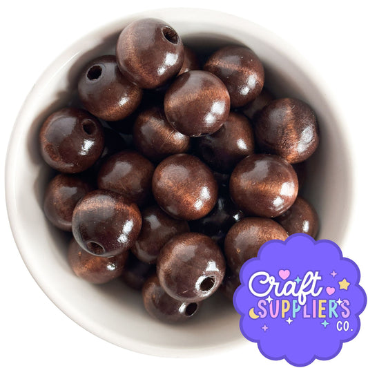 Stained Wood Beads | 20mm | Large Hole Craft Beads