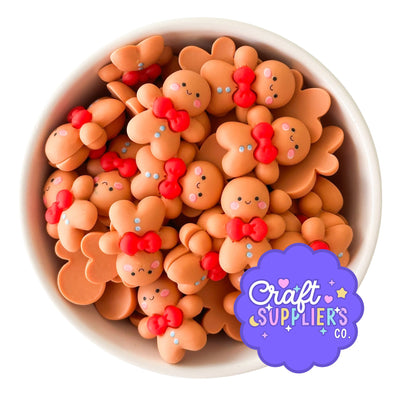 20MM Resin Gingerbread Man Flatback Cabochons