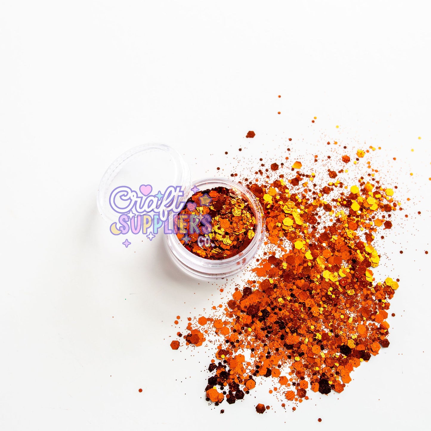 Burnt Orange Chunky Glitter Mix for Crafts, Nails & Tumblers