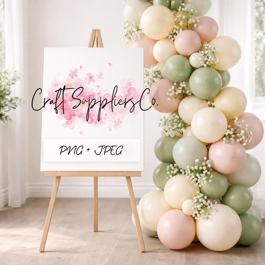 18x24 Welcome Sign Mockup Balloon Arch Easel JPEG PNG Event Display