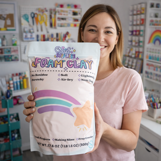 500g Coffee Foam Air Dry Clay | Soft Lightweight DIY Clay