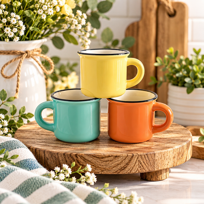 Mini Ceramic Mug 2oz for DIY Crafts and Display Projects