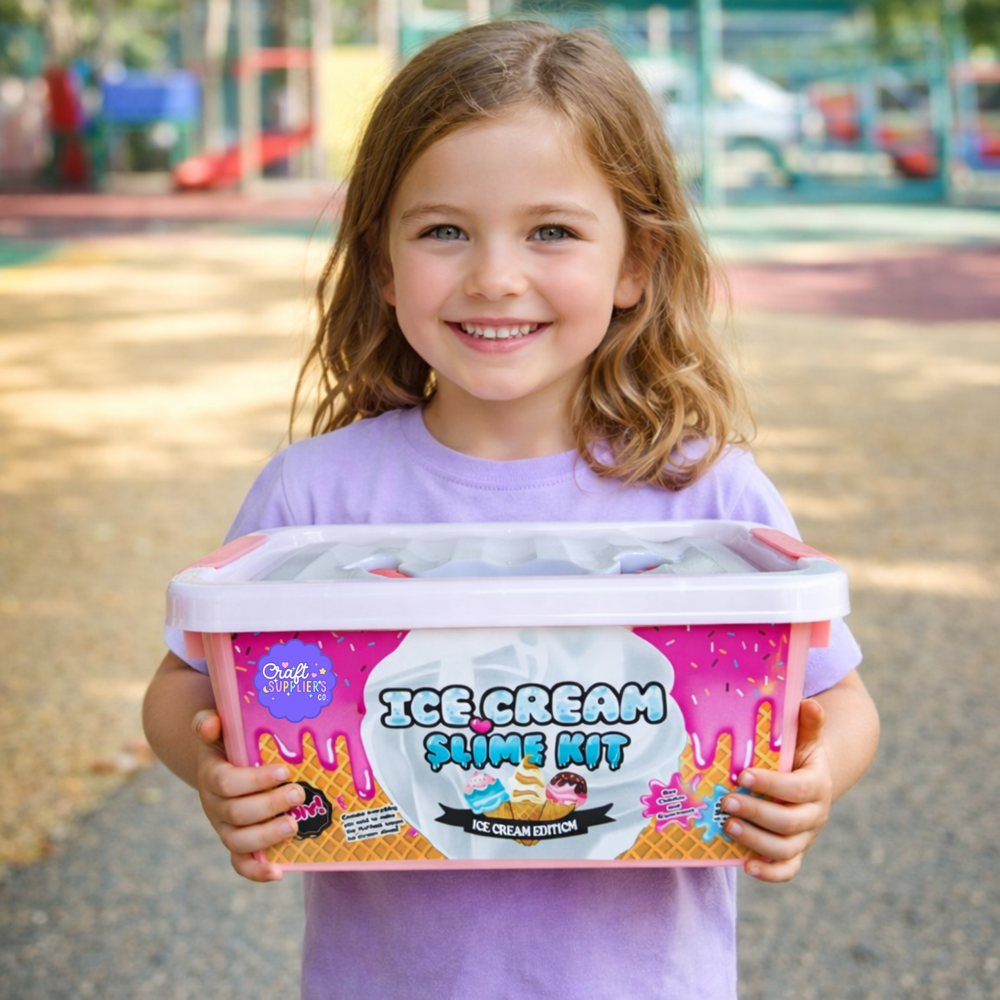 Ice Cream Slime Kit for Kids, DIY Sensory Toy
