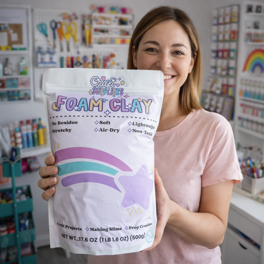 500g Light Purple Foam Air Dry Clay | Soft Lightweight DIY Clay