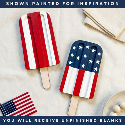 DIY Popsicle Wood Blank Cutouts | Unfinished Wood Craft Blanks for Painting & DIY Decor