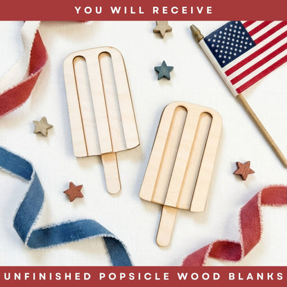 DIY Popsicle Wood Blank Cutouts | Unfinished Wood Craft Blanks for Painting & DIY Decor