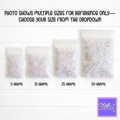 Pink Heart Sequins | 7mm Hollow PVC Confetti, Slime & Resin Supplies