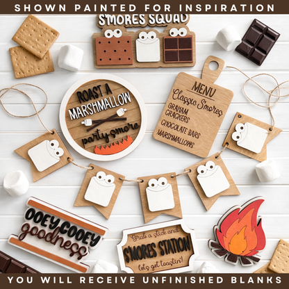 DIY S'mores Wood Sign Blanks | Unfinished Farmhouse Decor