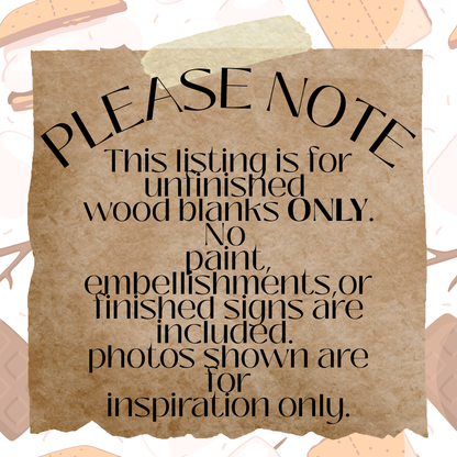 DIY S'mores Wood Sign Blanks | Unfinished Farmhouse Decor