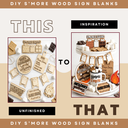 DIY S'mores Wood Sign Blanks | Unfinished Farmhouse Decor