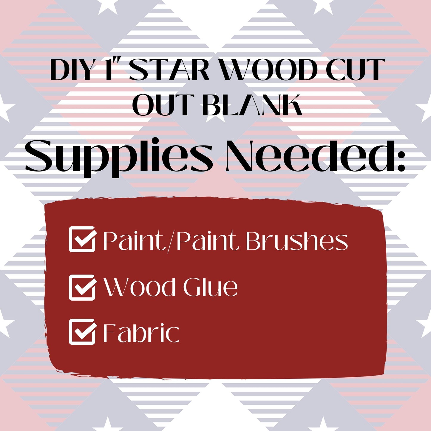 1" Star Wood Cutout Blanks | Mini Unfinished Wood Stars for Crafts, DIY Decor & Patriotic Projects