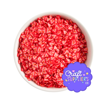 5MM Strawberry Slice Polymer Clay Sprinkles – Fake Fruit Sprinkles for Crafts