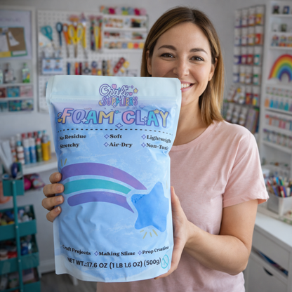 500g Blue Foam Air Dry Clay | Soft Lightweight DIY Clay