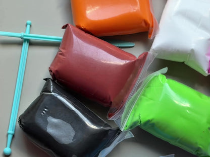 12 Color Foam Air Dry Clay Set | Soft DIY Clay Kit